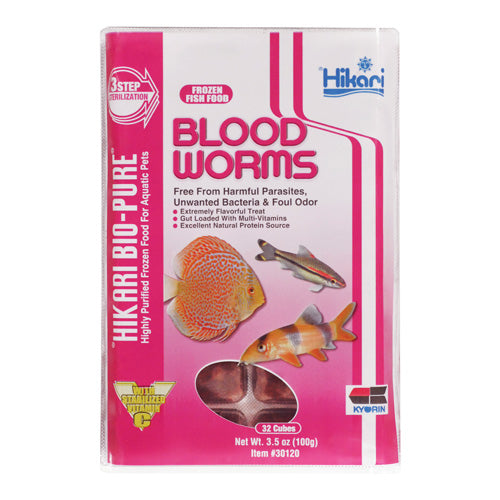 Frozen Blood Worms - Cubes - 3.5 oz