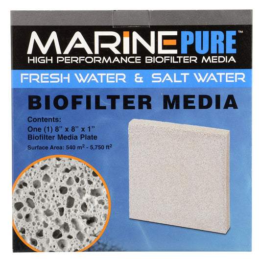 Biofilter Media Plate - 8" x 8" x 1" Marine Pure