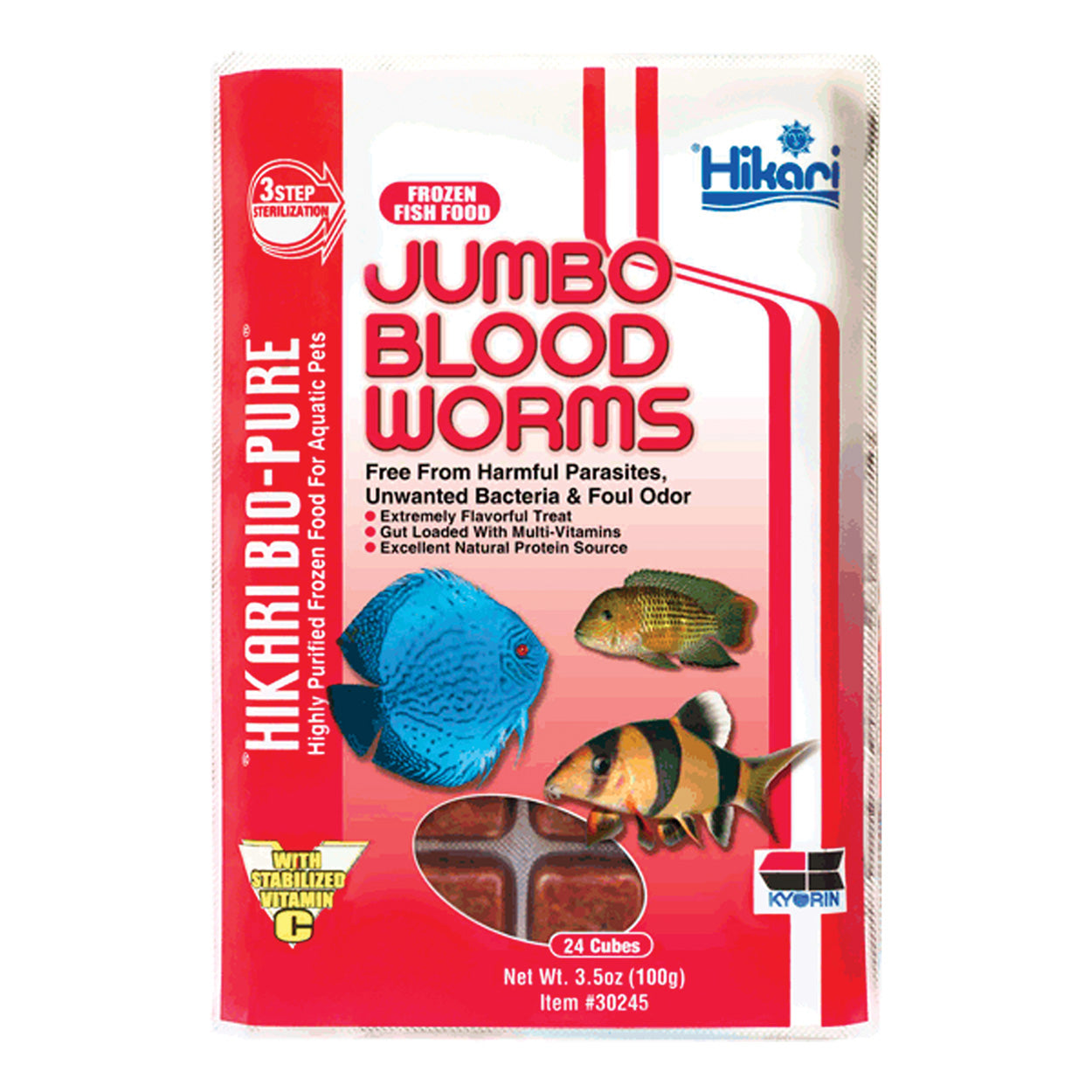 Frozen Blood Worms Jumbo - Cubes - 3.5 oz