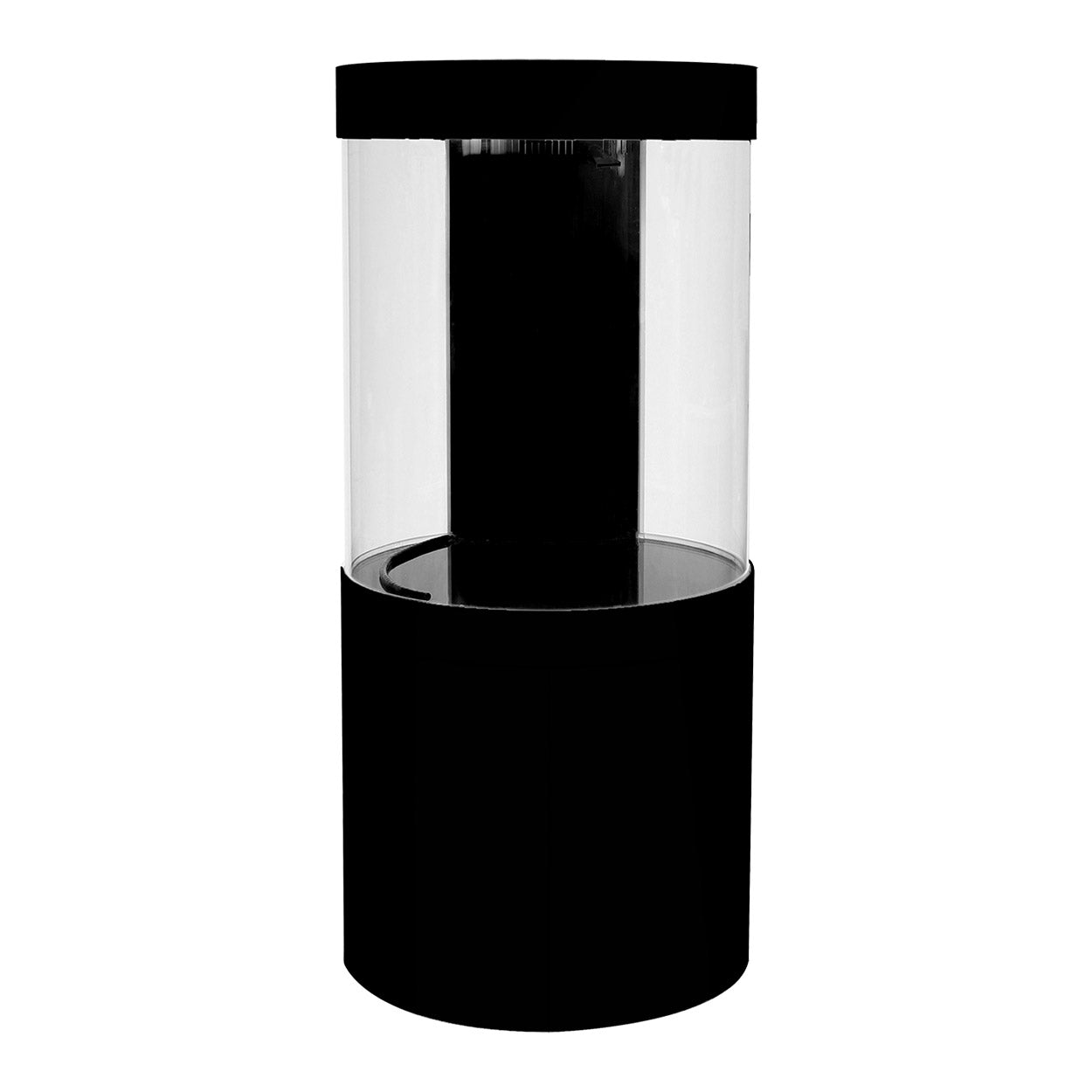 Aquarium Pro Clear Cylindrique Avec Décante, 103 Gallons, Noir