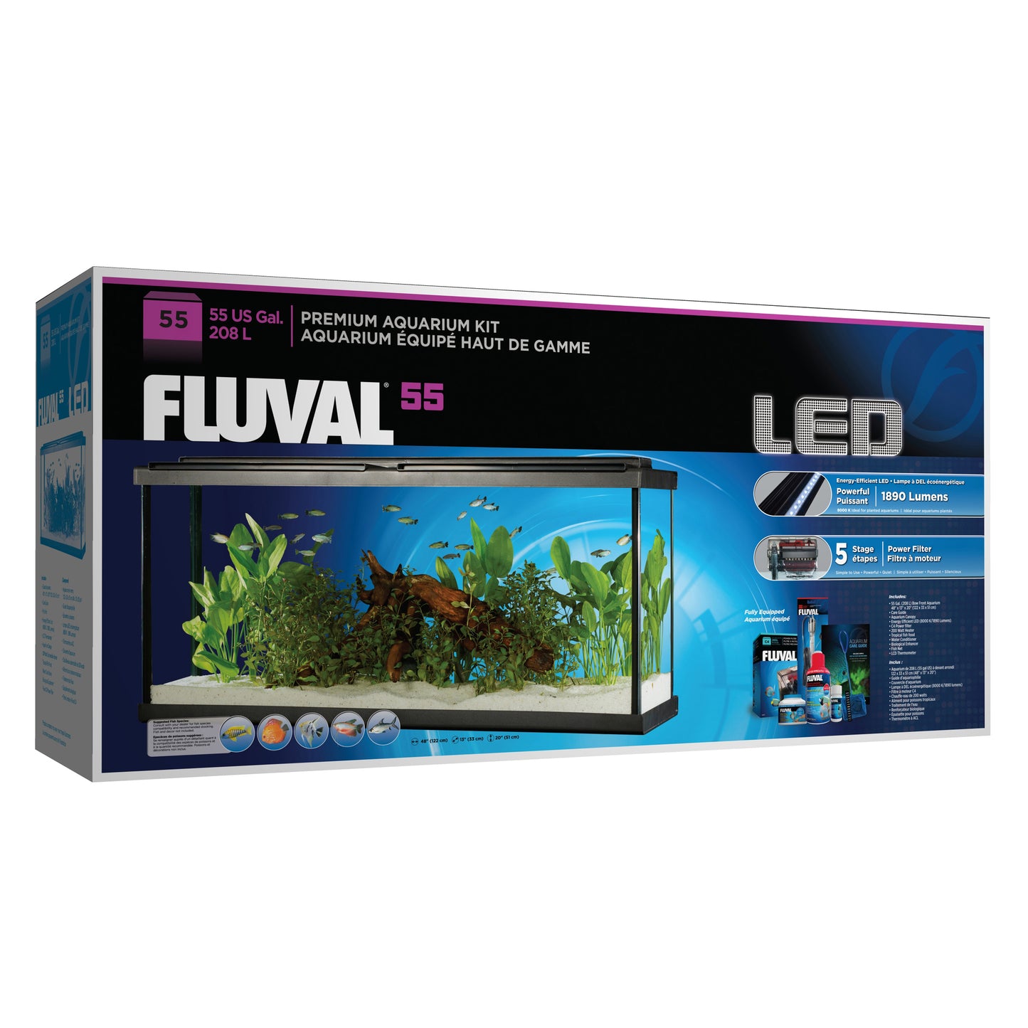 Fluval | Aquarium Long, 208 L (55 gal US)